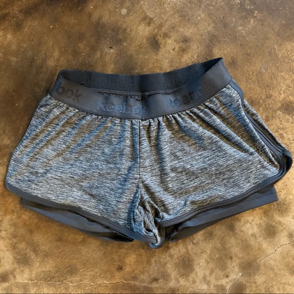 Reebok Pants - Reebok Gray Shorts XS Layered Charcoal Work Out